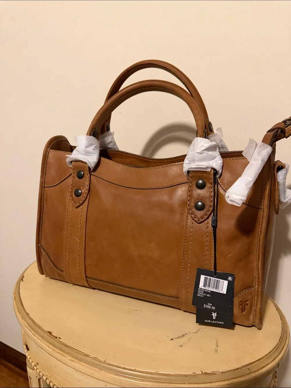 Frye Melissa Leather Satchel Handbag